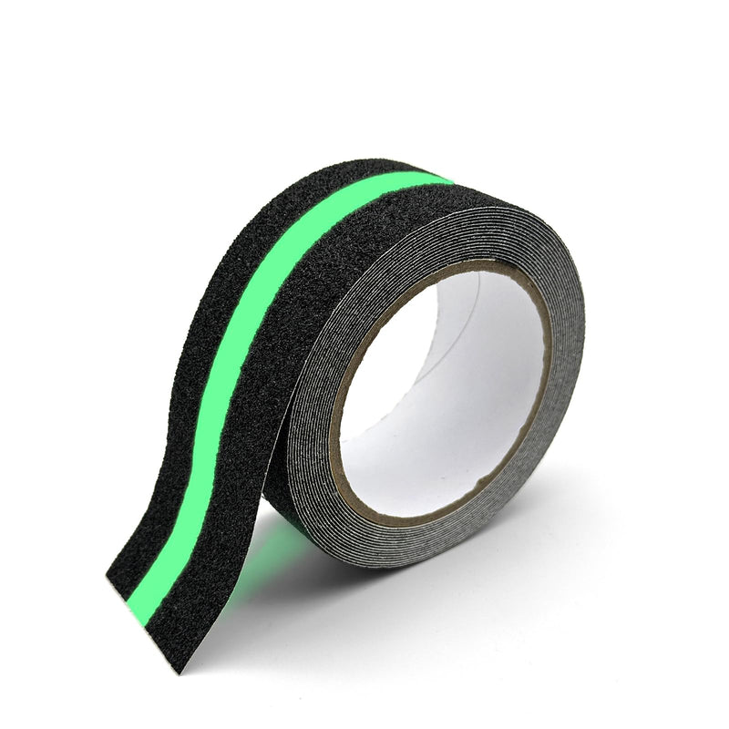 Anti Slip Tape with Glow in Dark, 2 inch x16.4ft Anti Slip Grip Tape for Stairs, Floors, Decks, Bathrooms & Outdoors, Waterproof PVC Non Skid Safety Tape with Glow at Night 2 inches (width) x 16.4 feet (length)