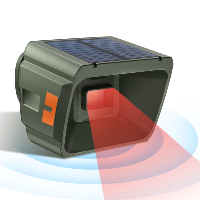 Solar Driveway Alarm, Radar + IR Dual Detection, 1/2 Mile Long Range Wireless Driveway Alarm, 3 Sensitivity Levels, Waterproof Motion Sensor for Protect Outdoor Property House (Only Sensor) 1 Sensor