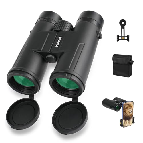 HD 12x42 Waterproof Binoculars Adult High Power BAK4 FMC Lens&Phone Adapter