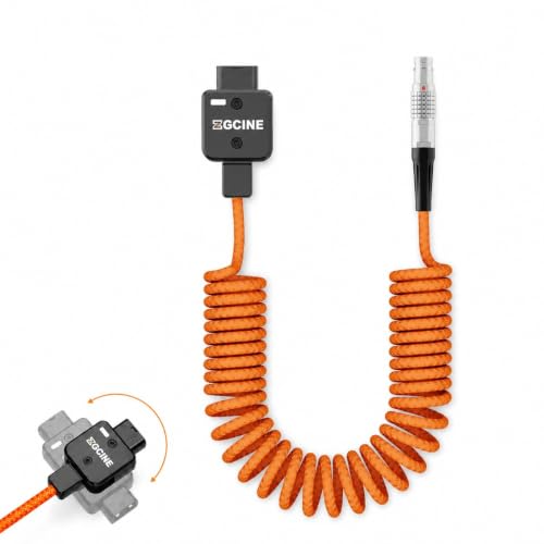 ZGCINE DT-LM D-Tap to LM 2-Pin Male Coiled Power Cable for RED/for ARRI