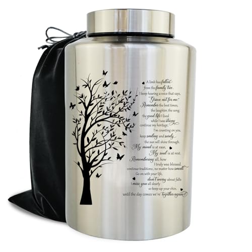 Large Cremation Urns for Human Ashes, for Adult Female & Male Large 220 lbs Tree of Life