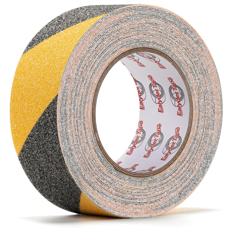 Anti Slip Tape Yellow/Black 2 Inch x 33 Ft, Non Slip Waterproof Safety Grip Adhesive Traction Warning Tape for Steps, Stair Treads and Ramps, Indoor & Outdoor Use 2 Inch x 33 Ft, Black Yellow