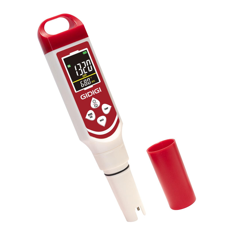 Upgraded Hydrogen Water Tester Meter Verified Digital 7-in-1 H2 ORP pH Meter Salt TDS EC Water Tester for Hydrogen Bottle, Pool, Aquarium, Drinking Water, Hydroponic