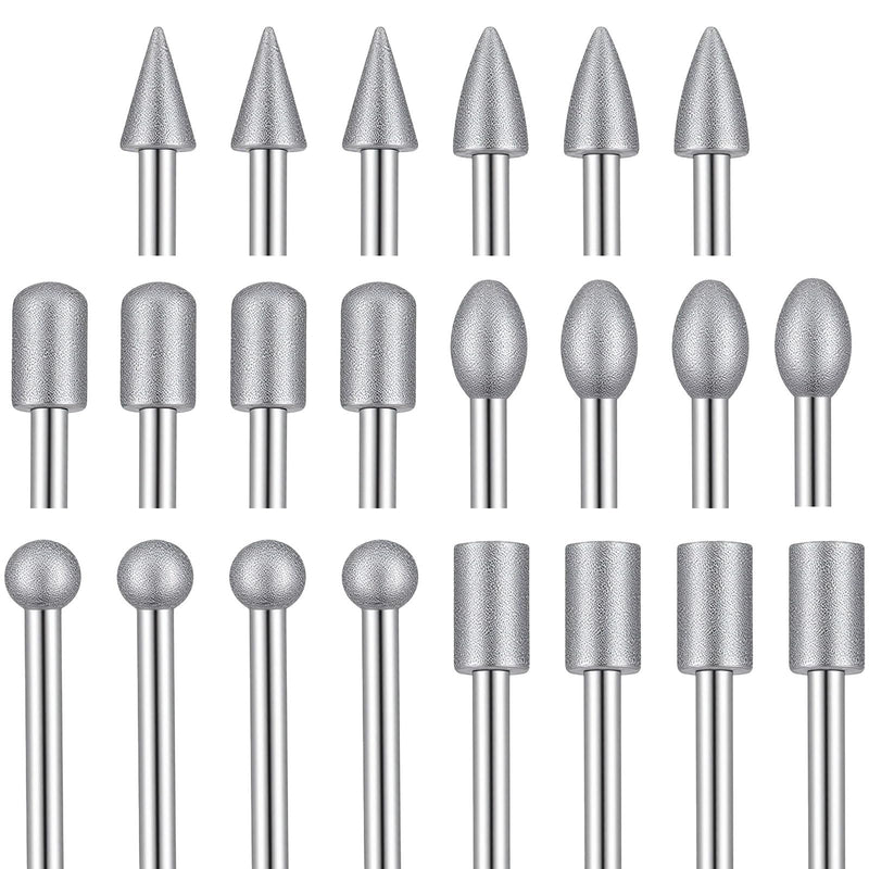 30 Piece Diamond Grinding Pen Set for Accessories, Rotary Cutter Drill Bit Tool Set, High-Quality Diamond Coating for Stone, Glass, Carving, Jade, Hardwood, Tiles, Ceramic