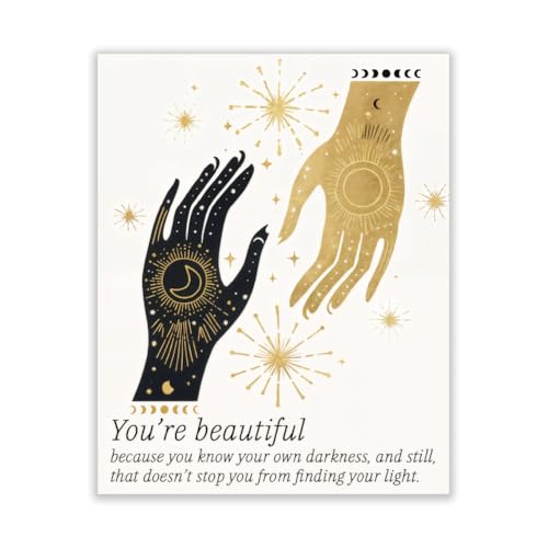 CRAFTYMELODY Boho Witchcraft Art Prints Gothic Witchy Wall Decor Inspirational Positive Quote Art Home Awareness Artworks for Therapy Office Living Room Bedroom Home Decoration 11x13.8 Inch Unframed