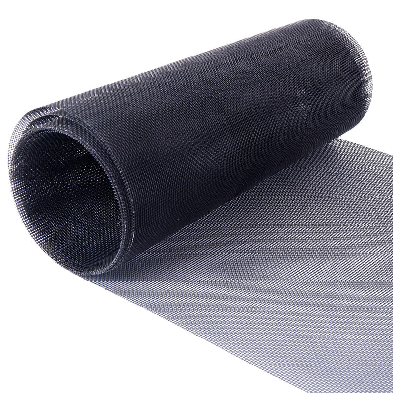 Wire Mesh Roll 20 Mesh 304 Stainless Steel Woven Wire Screen Mesh Never Rust，Pest Rat Mesh for Preventing Rats Squirrel and Mouse Access 11.8 in X 9.84 Ft TXZWJZ (Black) Black