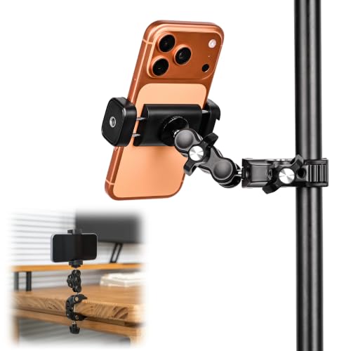 Mic Stand Guitar Cell Phone Holder Mount w Super Clamp for Microphone Stand Super Clamp(Clip-on)
