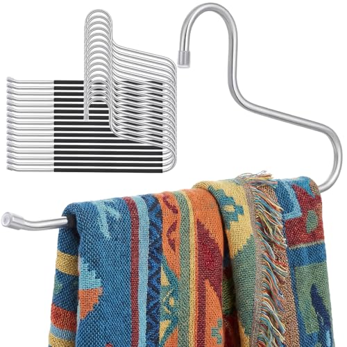 15 Pcs Extended Large Hangers, 14.2 Inch Quilt Hanger Heavy Duty Hangers for Quilts, Comforters, Table Cloths, Pants, Bedding, Drapery, Rugs