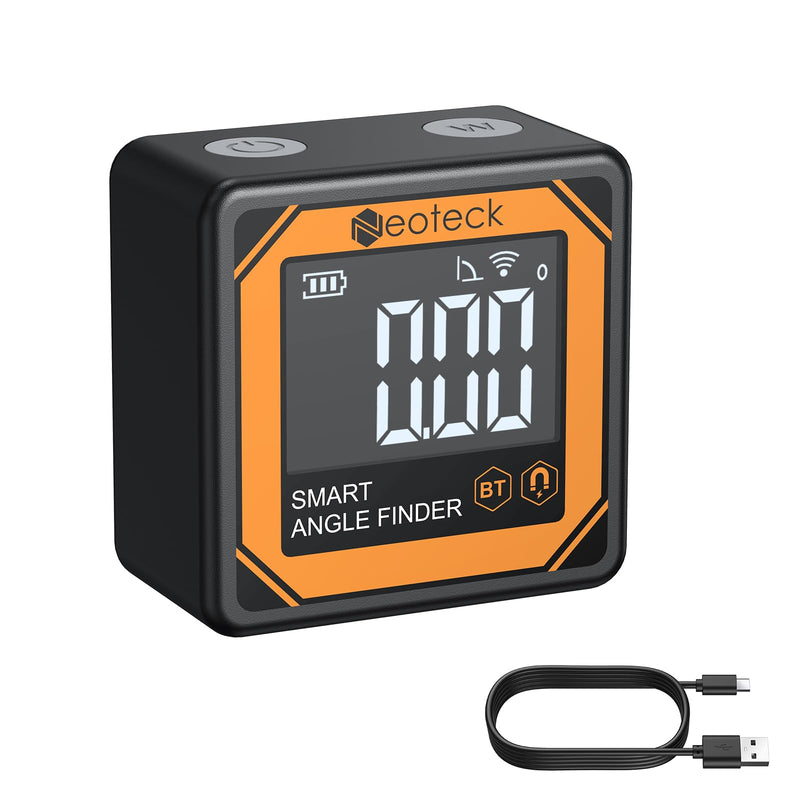 Neoteck Digital Inclinometer Mini with Wireless Transmission Portable Digital Protractor Level Box for Woodworking, Construction, Mechanical Engineering