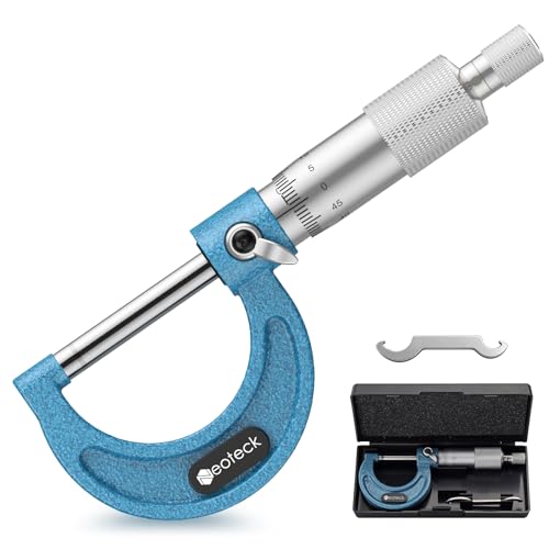 Neoteck Micrometer Outside Micrometer Micrometer Caliper 0-25 mm/0.01 mm for Measuring Small Parts, Gaskets and Wires 1