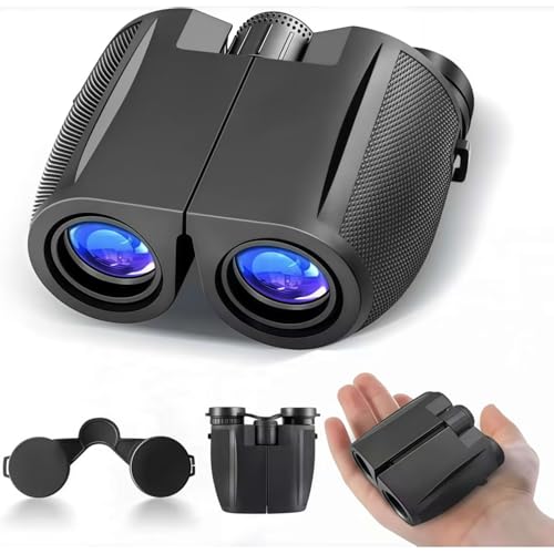 12x25 Compact Small Binoculars for Adults Teens – Lightweight Pocket Binoculars with BAK4 Prism & FMC Lens – High Power for Bird Watching, Concerts, Hiking – Easy Focus, Comfortable Eyecups