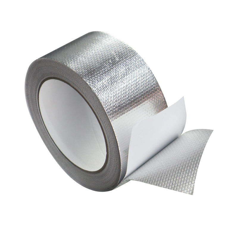 Aluminum Foil Tape 2 inch x 82 ft, Aluminum Fiberglass HVAC Tape, Self-Adhesive Heat Resistant Foil Tape for Ductwork, Dryer Vent, AC, Pipe Sealing & Patching (Silver) 2in x 82ft