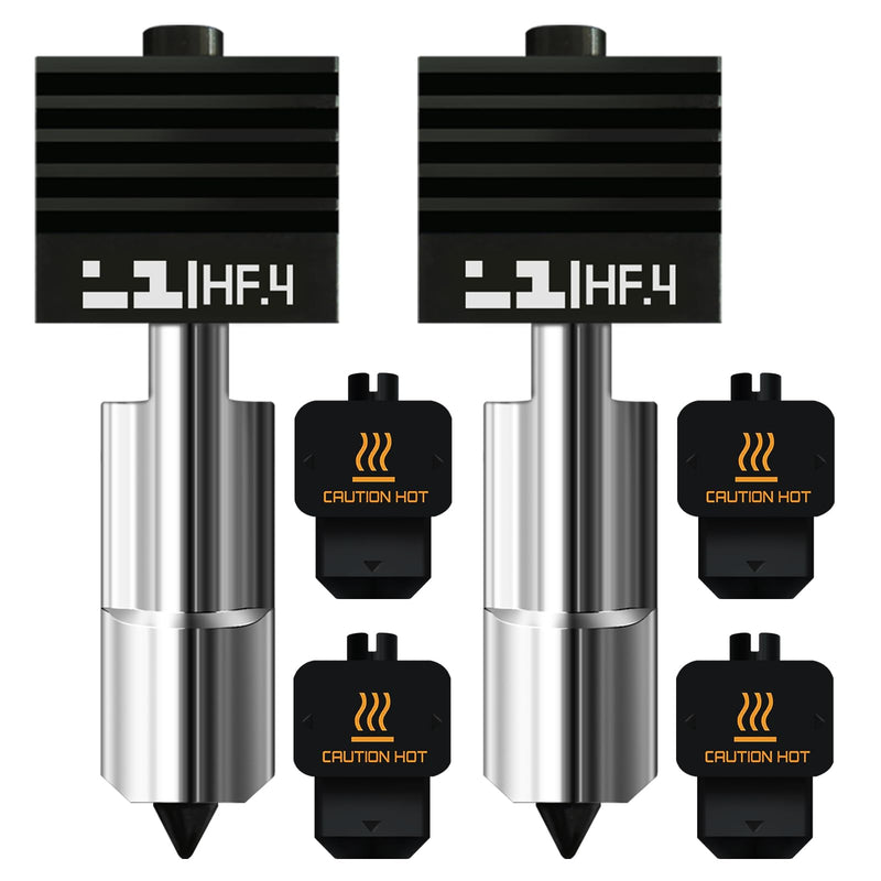 2Pcs Bamboo H2D/H2S/H2C/P2S Hotend with 0.4MM Hardened Steel Nozzle,High Speed Precision and Direct Replacement Extruder Print Head for Bambu Lab H2/P2S 3D Printer Accessories High Flow Hotend Kit