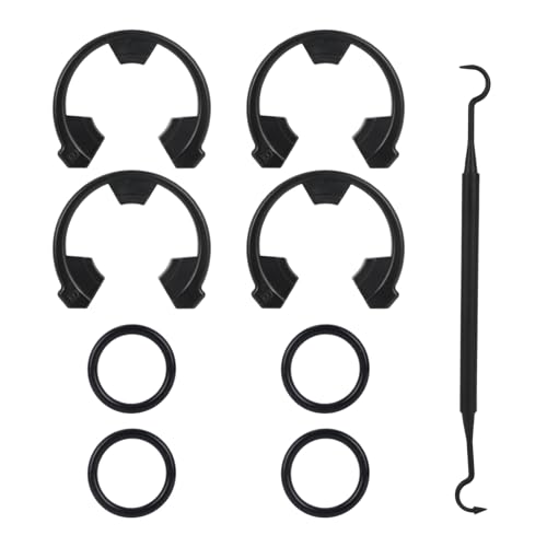 Penitue water softener seal kit with snap clips, O-rings, and crochet hook for GE Morton systems