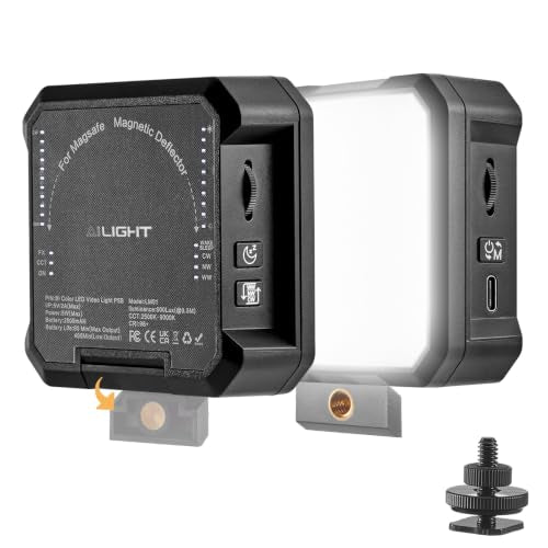 Ailight Magnetic LED Video Light, CRI 98+ 2500-9000K - Black