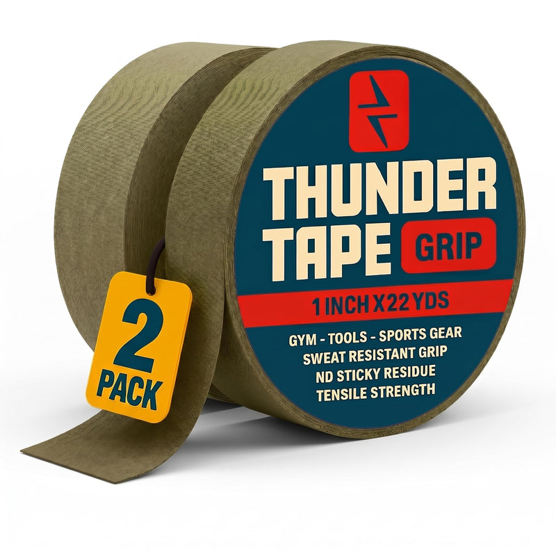 Thunder Tape Tactical Grip Tape – 2 Roll Pack ODG (Green) – Gun Grip Tape for Rifle, Firearm, Knife Handle, Magazine, Tool, Bow, Camping Gear – 1” x 66 Ft – Non-Reflective, Weather-Resistant Olive Drab Green (ODG)