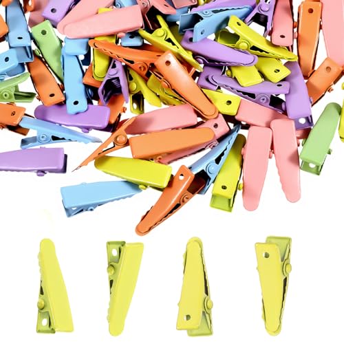 Crocodile Clips Small 25 mm Pack of 100 | Metal alligator clip, small alligator clip for crafts, hair accessories, teeth, bows, art supplies