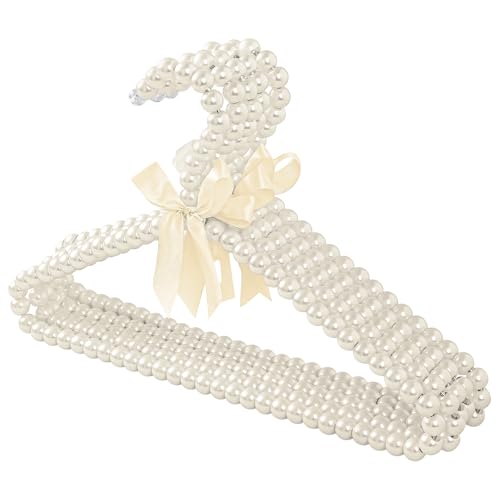 4pcs 30cm Pearl Hangers, White Pearl Hanger Mit Ribbon for Wedding Dress Photographing Or Decorate Your Closet