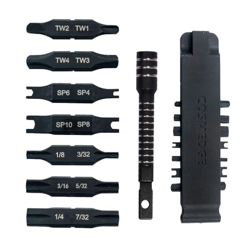 Security Bit Kit Set with Magnetic Extension Bit Holder for Leatherman, Replacement Double-Ended Flat Spanner Tri-Wing Clutch Screwdriver Bits for Leatherman Multi-Tool Accessories,8Pack 8PC Security Bit Kit Set