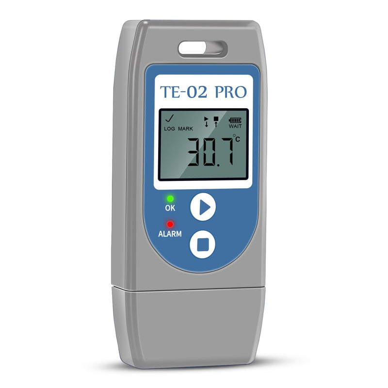 ThermElc TE‑02 Pro USB Digital Temperature Data Logger, Reusable EN12830 Compliant Recorder for Cold Chain Logistics, PDF/CSV Creation (No Software Required), 32,000 Measuring Points TE-02 1PCS