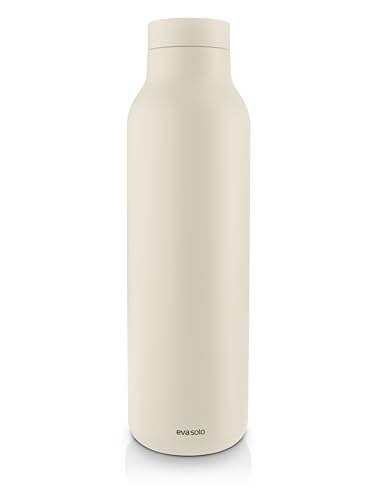 Eva Solo Urban Thermo Flask, 0.7 qt, Recycled Stainless Steel, Leak-Proof Coconut 23.7 Ounces