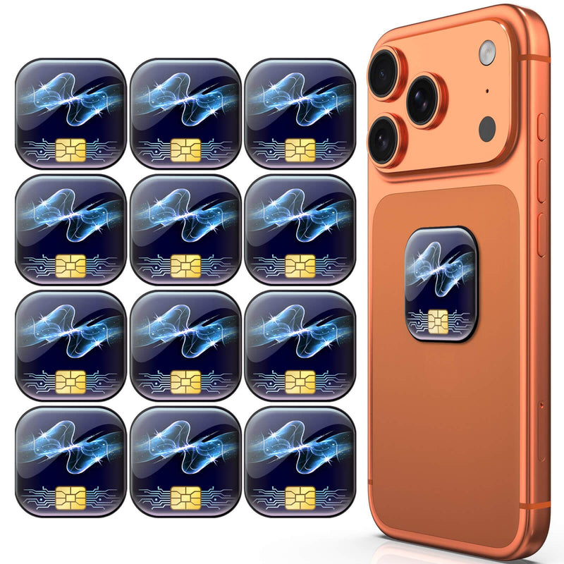 Cell Phone Protection Neutralizers Stickers for Smart Phones/Tablets/Laptops/Computer/WiFi/Priner/TV Electronic Devices Blocker 12 Pcs Blue Blue12p