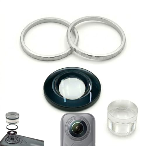 Koulele Replacement Camera Lens for Insta360 X5, Panoramic Camera, Black Glass Repair Part Accessories, 360 Degree Wide-Angle Lens with Anti-Reflective Multi-Layer Coating (Slivery(1-Pack)) Slivery(1-pack)