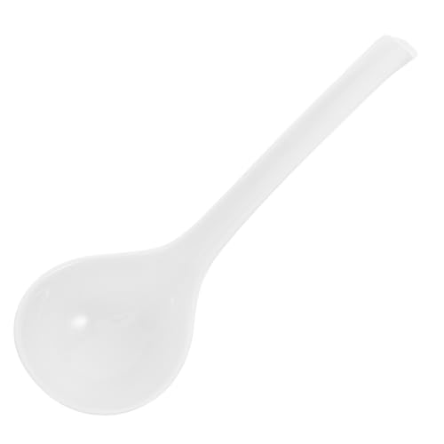 Porcelain Soup Ladle 10.2 Inch Large Bone China Chinese Soup Spoon Dishwasher and Microwave Safe for Pho Ramen Cooking and Serving