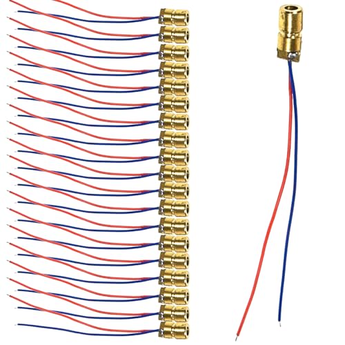 GERUI 10 Pcs 3V + 10 Pcs 5V Mini Laser Diode Laser Module Laser Dot Laser Dot Laser Diode Module Head Diode 650nm 6mm