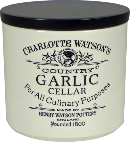 Charlotte Watson - Garlic Keeper - Cream - Made In England - 4.25 inches x 4 inches