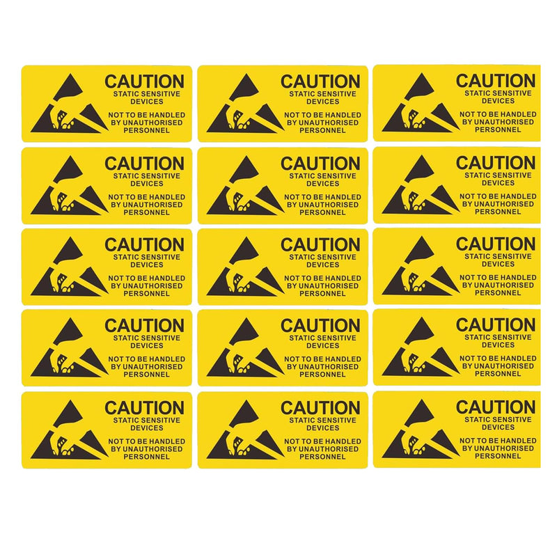 500PCS ESD Caution Labels for Electrostatic Sensitive Devices – Anti-Static Warning Stickers, Durable Adhesive Industrial Safety Decals for Electronics, Lab & Manufacturing Use