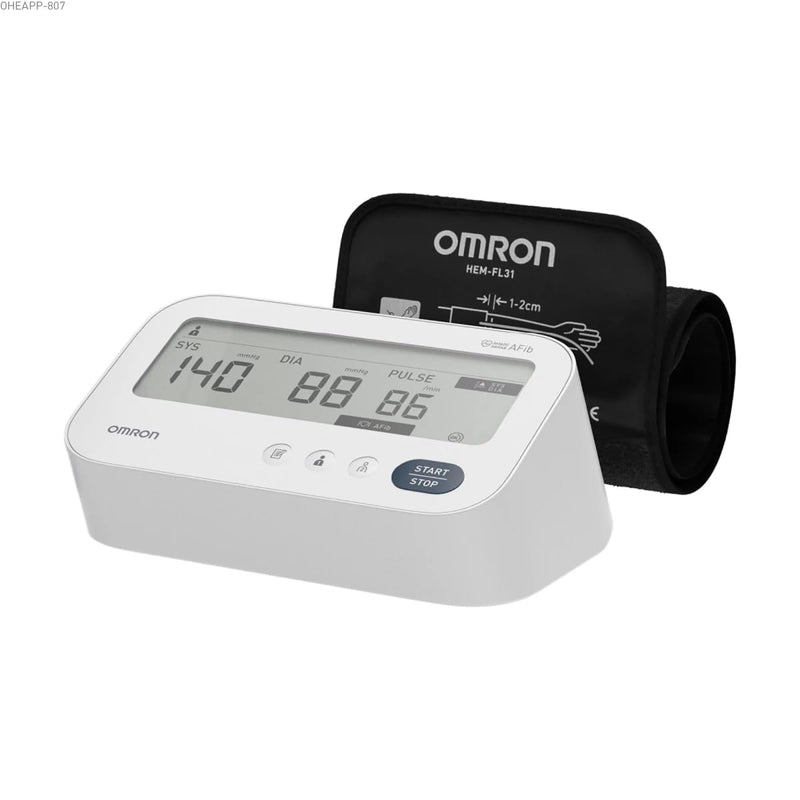 OMRON M3 Comfort AFib - Automatic Upper Arm Blood Pressure Monitor, Atrial Fibrillation Detection + IntelliWrap Cuff, Triple Measurement, 2× Memory - Perfect for Home & Prevention