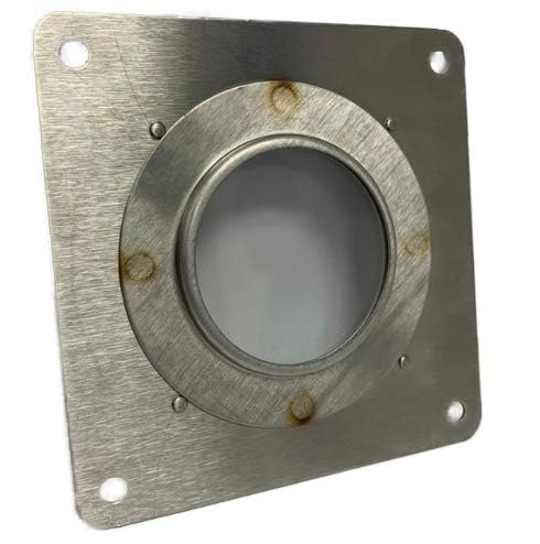 UV Inspection Viewport - Sight Glass for UVC Installations, HVAC Duct Mounted Viewport Sight Glass - Ultra Violet Lamp Installation Viewport (3) 3