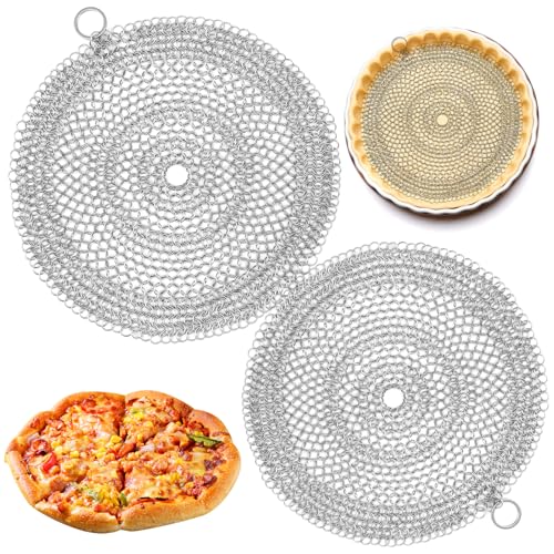 Stainless Steel Pie Crust Weight Chain - Universal 10-inch pie crust protector and baking weight, suitable for dough and pastries, dishwasher safe. 10 inches