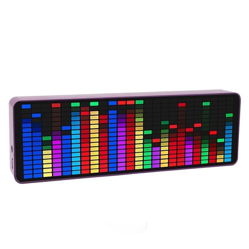 Wakects LED Music Spectrum Display, 16X24 384 RGB LED Music Visualizer with 20 Dynamic Effects, 7 Color Modes for Home and Car Audio Visualizer, Rhythm Analyzer