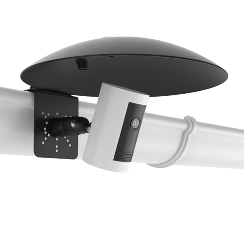 HOLACA Universal Gutter Mount and Sun Rain Shade Cover for All Outdoor Security Camera with 1/4 Screw, Shield Compatible with Ring, Blink, Google Nest, Eufy, Arlo, WYZE, Tapo (Security Camara) Security Camara