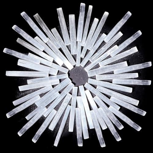 Tessco for you 24 Pieces Selenite Crystal Wands, 3.2 to 4 Inches 3.2 to 4 Inch