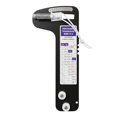 xiaomatoiu PT-2 hands-free sailboat rigging tension gauge for 3/16, 7/32, and 1/4-inch lines