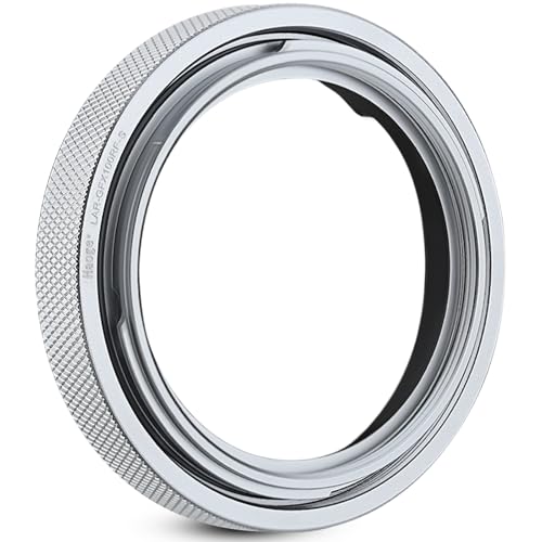 Haoge Adapter Ring for Fujifilm GFX100RF Camera Square Metal Lens Hood Accessories Bayonet Shades Compatible with GFX100RF Original Lens Cap 49mm UV Silver