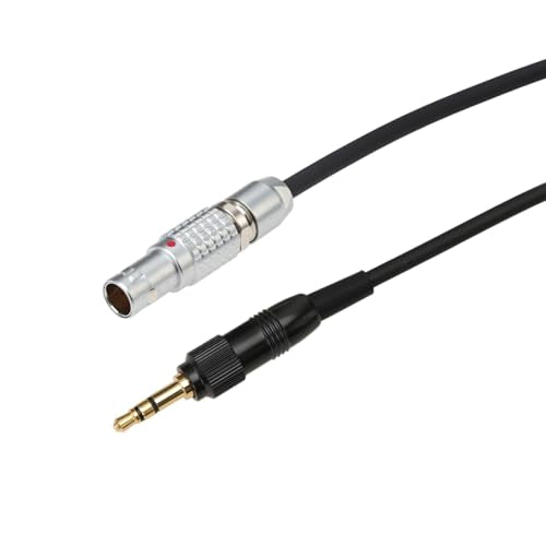 Audio Cable for Sennheiser EK500 G4 Sony D21 Receiver to ARRI Alexa 35, Mini LF Camera, 6-pin to Locking 3.5mm 1/8" TRS, 30cm
