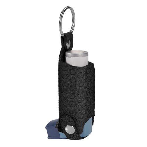 MEDMAX Asthma Inhaler Holder Neoprene Case Holster | Lightweight carry bag with carabiner hook, holder compatible with Ventolin inhaler, (inhaler not included, case only)