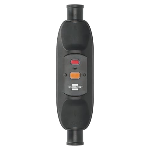 Brennenstuhl PRCD Mobile Personal Protection Intermediate Switch BDI-Z 1 10 IP66 | For cable mounting, with FI circuit breaker for outdoor use 10 mA, two-pole shutdown