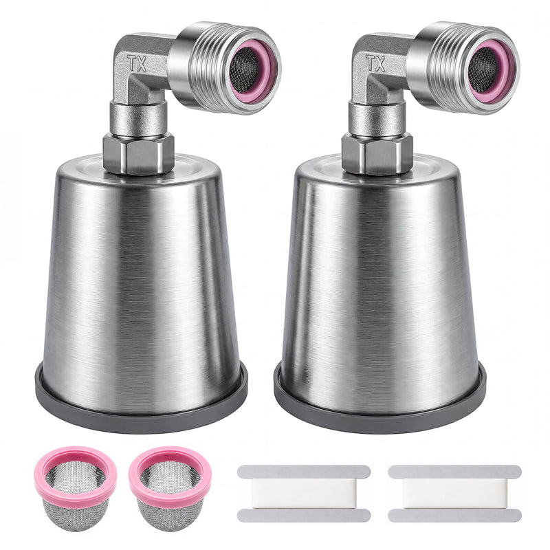 Hicarer 2 Pcs 304 Stainless Steel Water Float Valve, 3/4" Side Inlet Leak Proof Automatic Water Level Control Waters Tank for Watering Trough Tower Boiler Fish Tank Pool Livestock Toilet Cistern