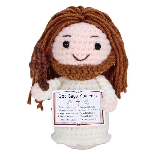 Jesus Crochet Doll Baptism Christian Gifts for Women Men Senior 2027 Gift