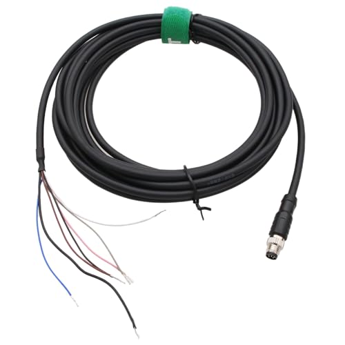 M8 6-pin Male Power I/O Data Cable for Basler Camera ace 2 V, Boost R, Racer 2 S, Vision System Sensor Industrial Automation Control, A-Code, Shielded, 15m M8 6 pin male to open