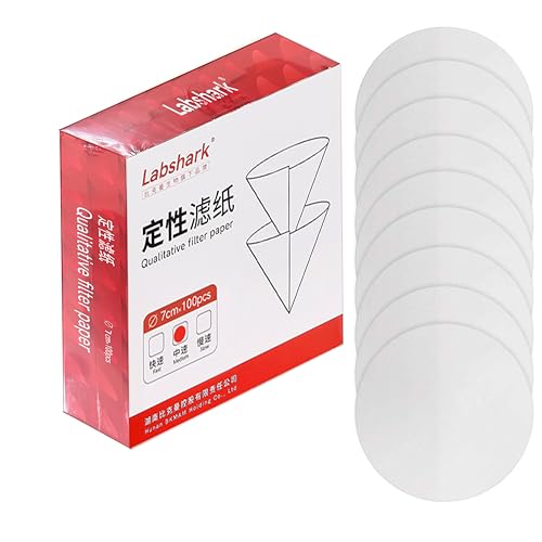 Yinmazzsan 7cm cellulose qualitative filter paper circles, 20 micron retention, medium flow, 100 pieces