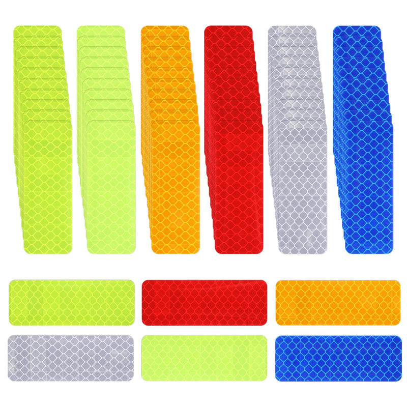 120PCS Reflective Stickers, 3.15x1.18In Trailer Reflective Taper, Waterproof Reflectives Tape for Clothing, for Safe Nighttime Driving on Motorcycles, Cars, Bicycles, Lawnmowers, Trailer