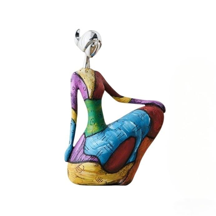 XINXUAN Yoga Pose Statue Figurines,Yoga Meditation Gifts for Women Multicolor A