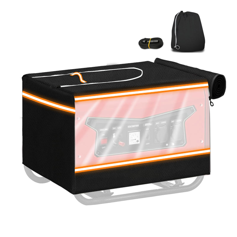 [Australia - AusPower] - Generator Covers While Running 30x24x24inch, Heavy Duty 600D Generator Cover Compatible with Most 5,000-15,000 Watt Generators, Transparent Window, Top Can be Refuel 