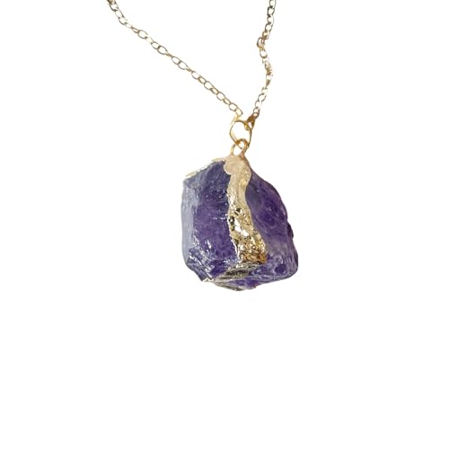 Purple Amethyst Natural Stone Pendant Irregular Geode Healing Crystal Necklace Stone Reiki Spiritual Quartz Gemstone Jewelry Gift for Woman